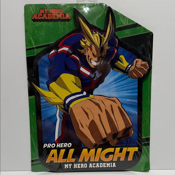 Crunchyroll My Hero Academia Pro Hero ALL MIGHT wooden wall decor 10” x 13” - Picture 1 of 8